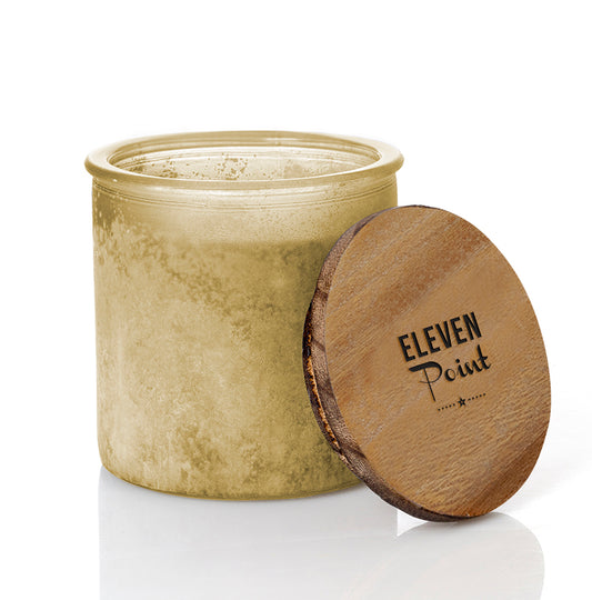 Almond Bark River Rock Candle in Olive Candle Eleven Point   