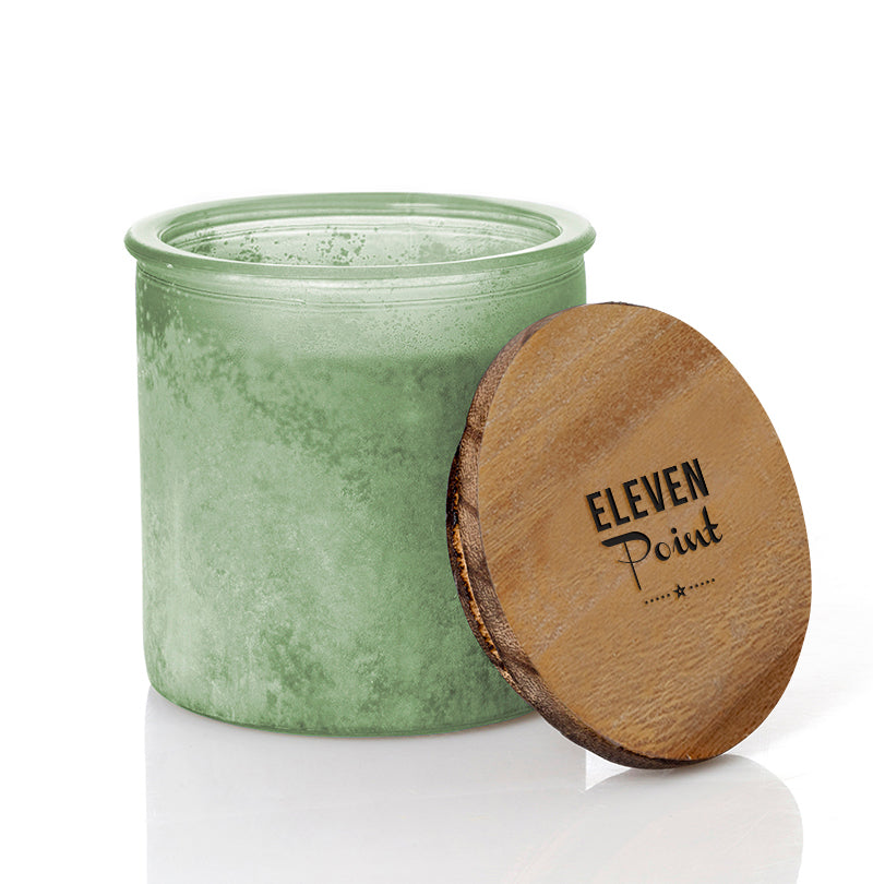 Almond Bark River Rock Candle in Sage Candle Eleven Point   