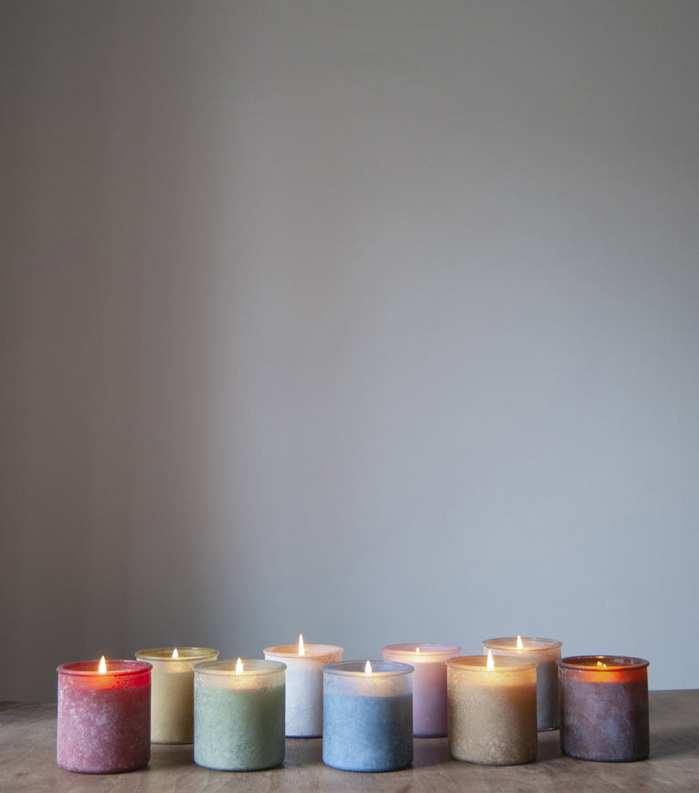 Wildflower River Rock Candle in Red Candle Eleven Point   