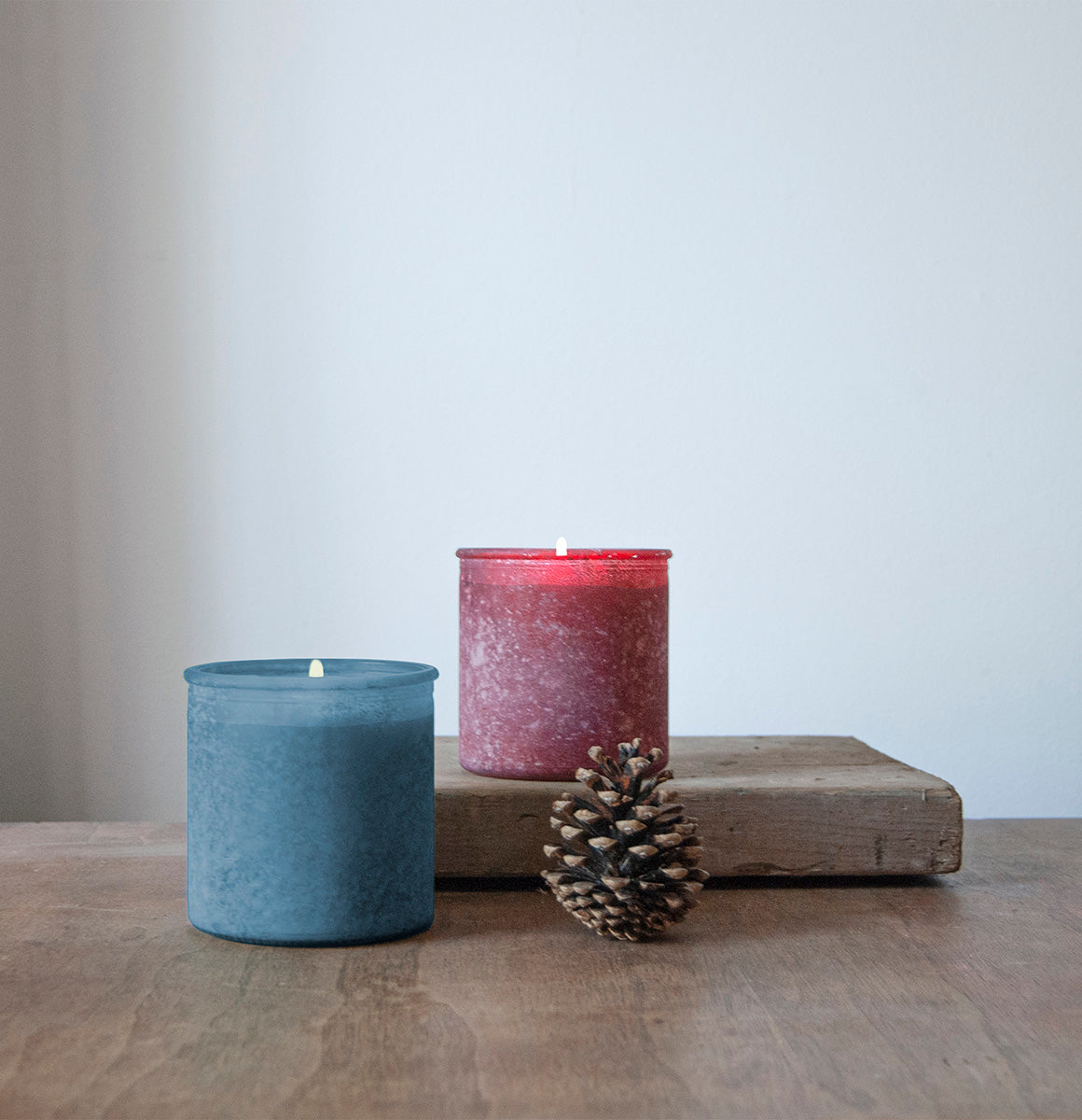 Up A Creek River Rock Candle in Red Candle Eleven Point   