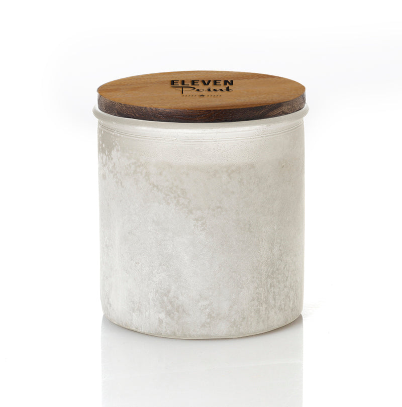 The River Rock Candle in Soft White Candle Eleven Point   